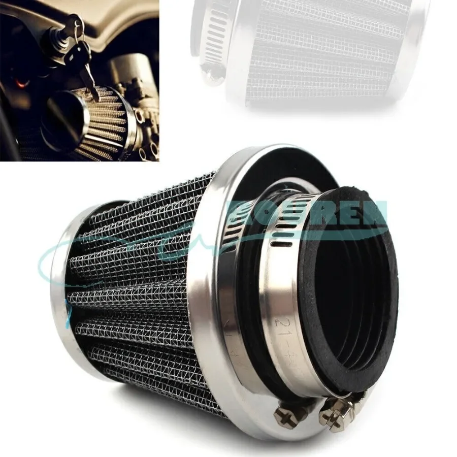 35mm 38mm 42mm 45mm 48mm 50mm 54mm 58mm 60mm Air Filter For 50 70CC 90CC 110CC 125CC Moto ATV Scooter Dirt Pit Bike Go Kart Quad