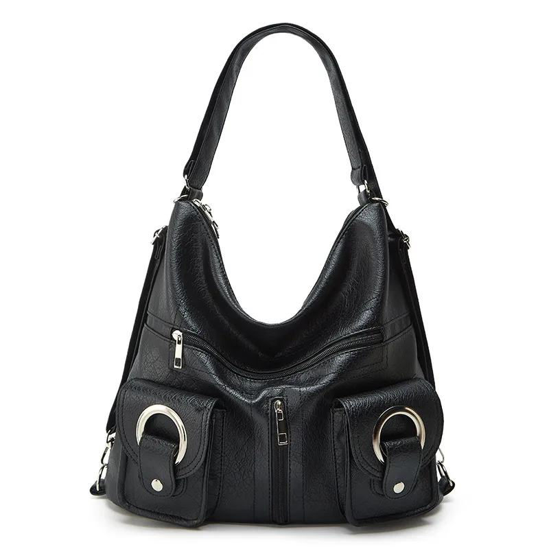 2026 New Korean Style Women Backpack Large Capacity Casual Travel Bag Simple Versatile Commute Zipper Crossbody Bag Ladies Handb