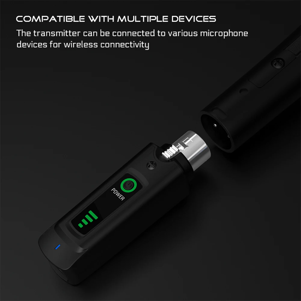 UHF XLR Adapter System Wired To Wireless Microphone Transmitter Receiver System Handheld Dynamic Microphone Guitar Accessories