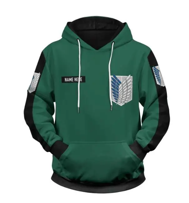 

Titan Hoodie Unisex Cosplay Costume Green Pullover Streetwear Halloween Cosplay Clothings