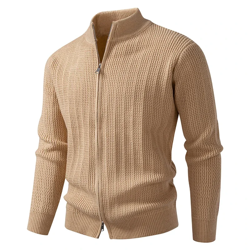 Cardigan da uomo maglione lavorato a maglia pullover casual a maniche lunghe alla moda caldo e spesso