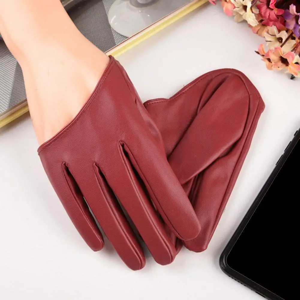 Half Palm Half Finger Gloves Students Daily Use Versatile Thin Elastic Close Fitting Stackable Gloves Anime Exhibition Cosplay