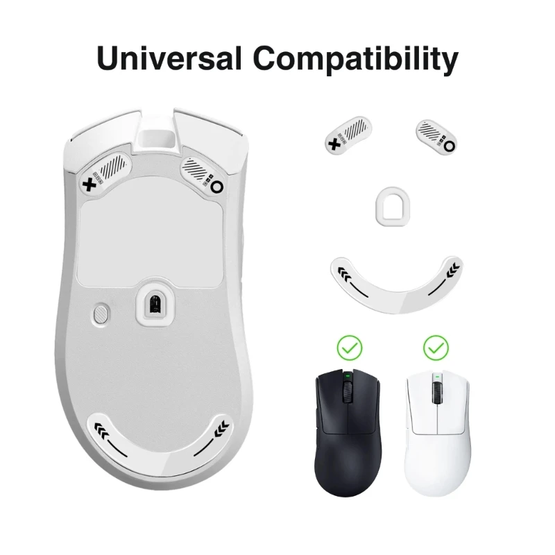 

Tempered Glass Mouse Skates Feet for DeathAdder Mouse Smooth Movement 601B