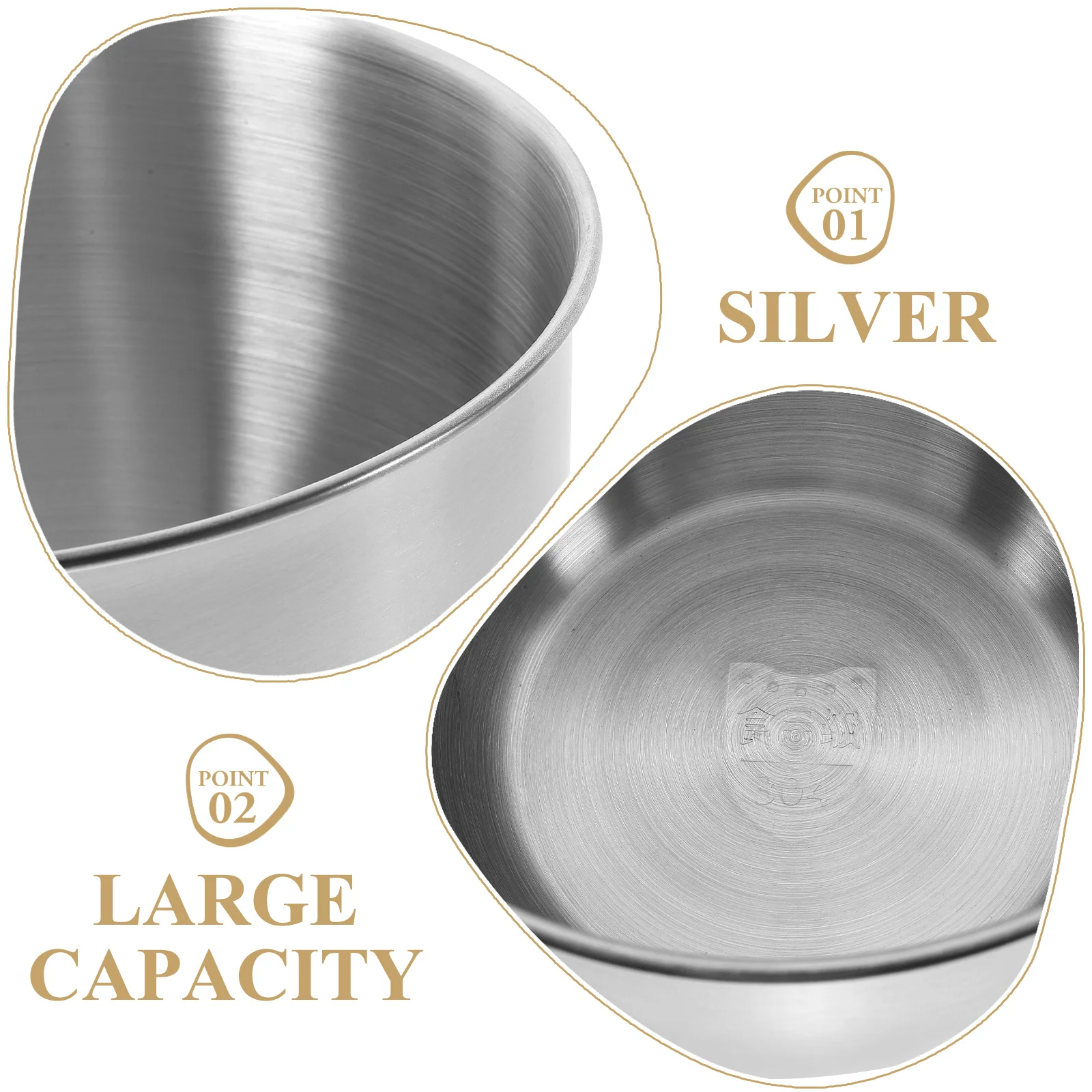 

Stainless Steel Mixing Bowl 304 Large Capacity Kitchen Baking Bowl For Salad Dough Egg Food Prep Cooking Thickened