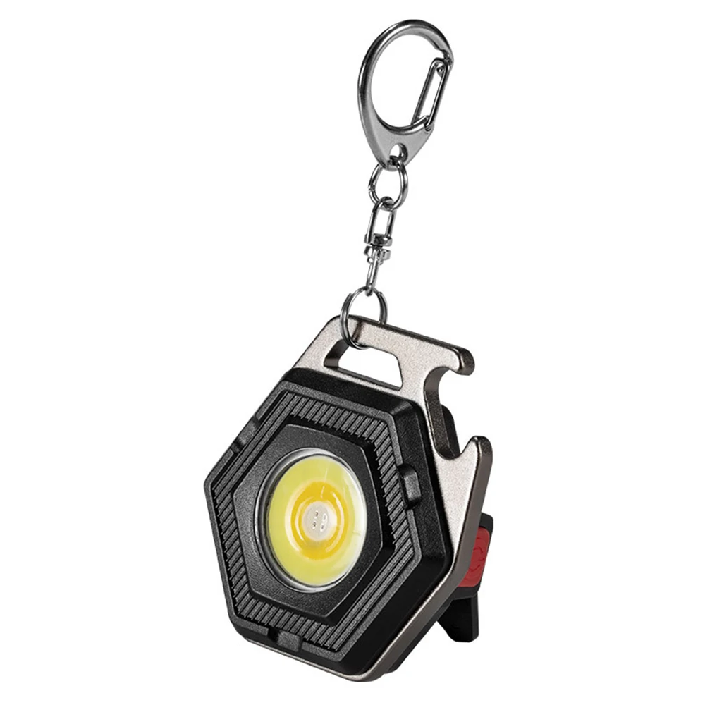 

Миниатюрная светодиодная вспышка с брелоком, рабочий перезаряжаемый COB светильник для рыбалки, прогулок, кемпинга