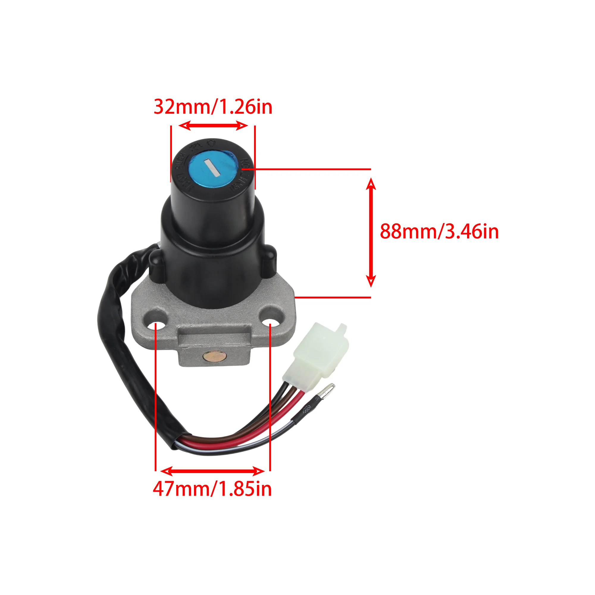 For Yamaha DT125 DT200 TW200 TW225 XT225 TZR250 Motorcycle Lgnition Switch Key Electric Door Lock Motorbike Universal Accessorie