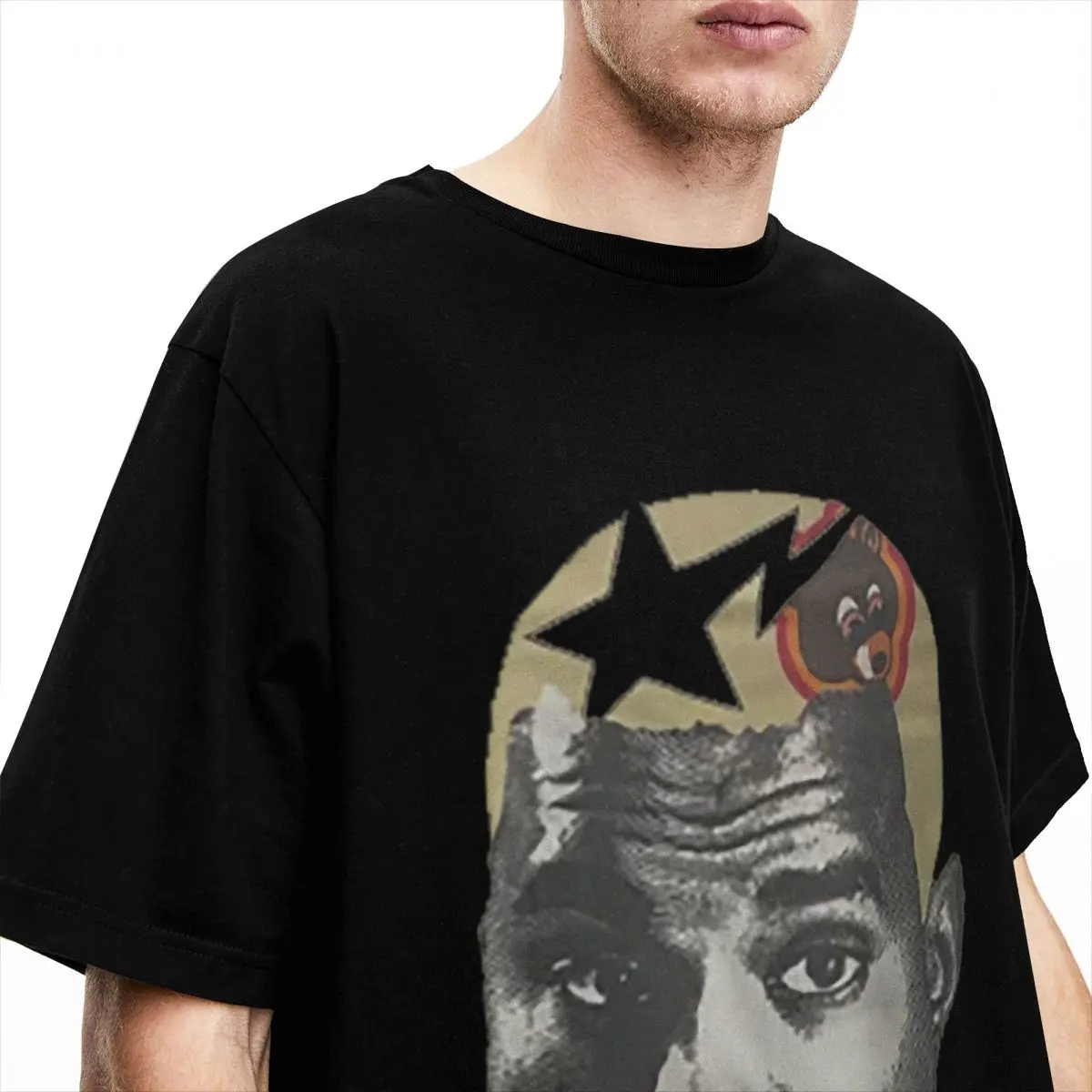 Men Women's Kanye Wests Rapper Big Head Hip Hop T Shirts Merchandise Cotton T-shirt Clothes Amazing Tee Shirt All Seasons