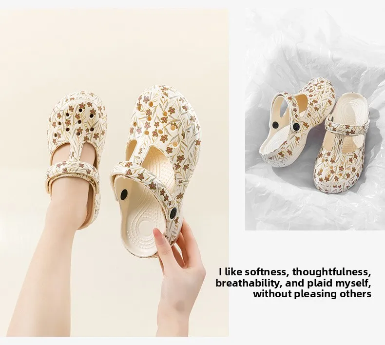 2026 Modische Dicksohlen-Pantoffeln für Damen, Outdoor-Verschleißfeste Freizeitsandalen, Klassische EVA-Schuhe, Wasserdichte Strandschuhe für Damen – Detail 10