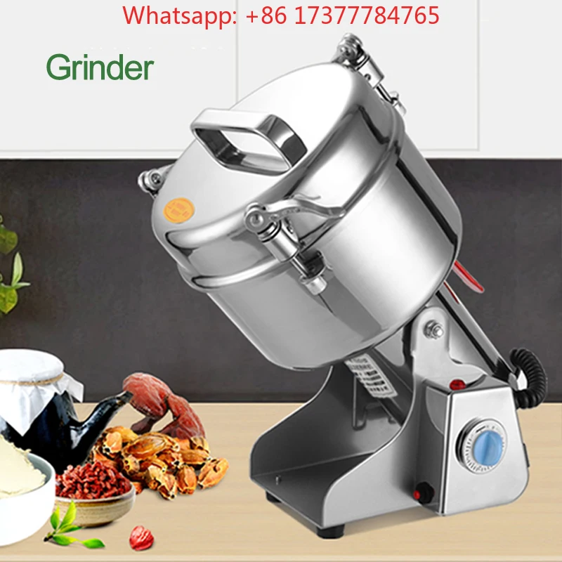 Commercial Crusher 403 Stainless Steel Pulverizer  Grain Crusher Large Pulverizer 3500W 1500g YB-1500A