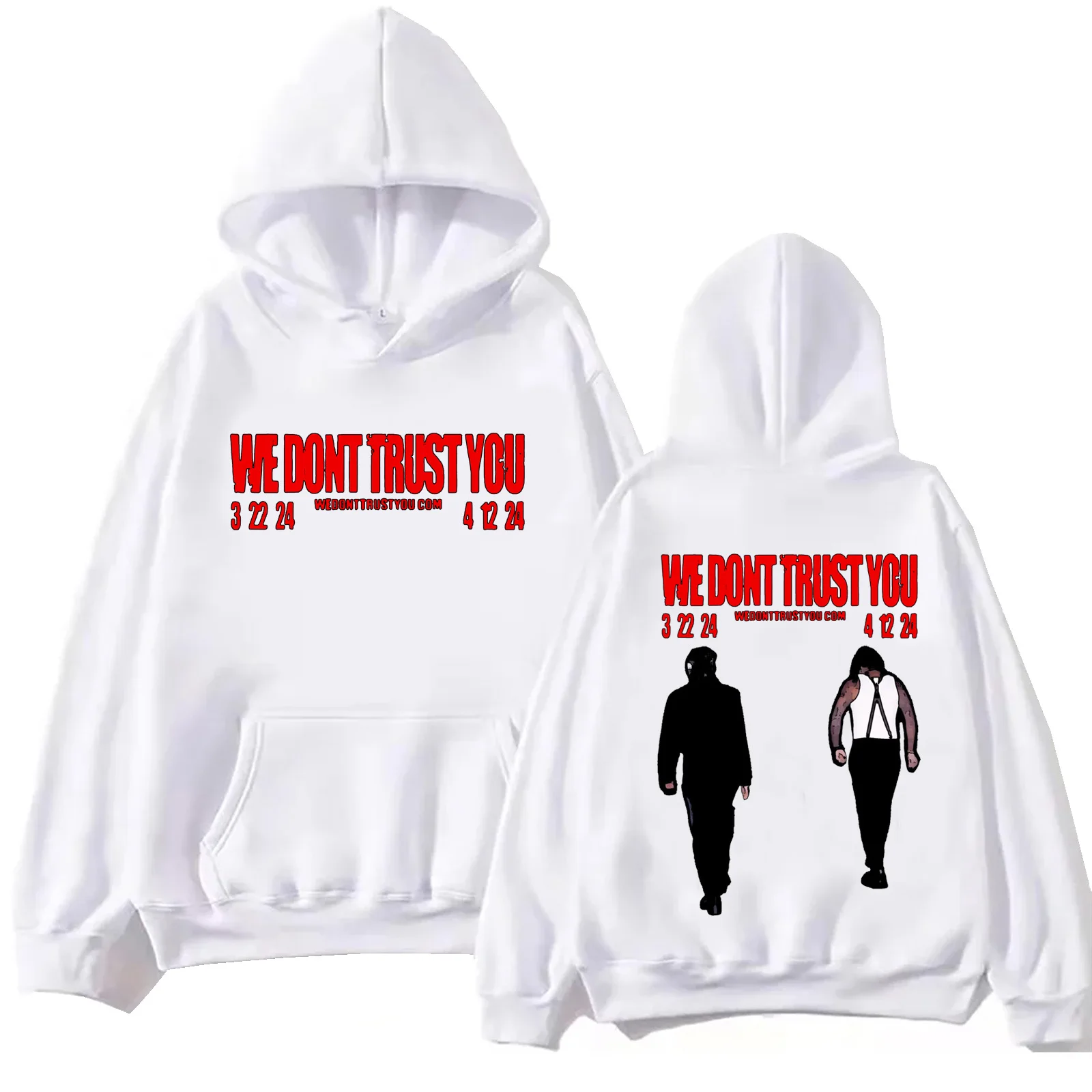 Future and Metro Boomin We Don't Trust You Hoodie Harajuku Pullover Tops Streetwear Fans Gift