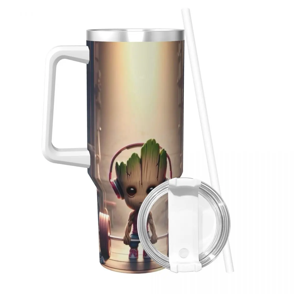 Stainless Steel Tumbler Bodybuilding Groot Coffee Mug Keep Heat Cold Drink Car Mugs Camping Custom Water Bottle