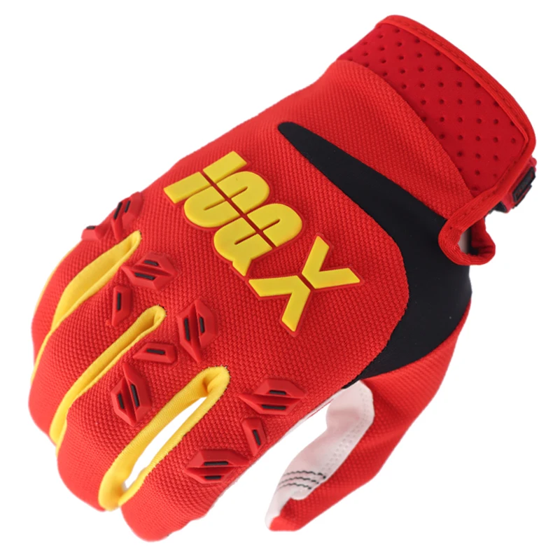 

IOQX Airmatic Gloves ATV UTV DH Bike Guantes Motocross Racing Mens Cycling Offroad Full Finger Adult Red Luvas