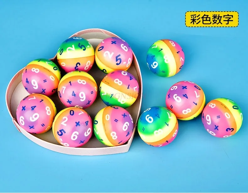 12 pezzi di palla in spugna morbida e solida, racchetta elastica, basket, calcio, tennis, mini palla per asilo giocattolo per bambini