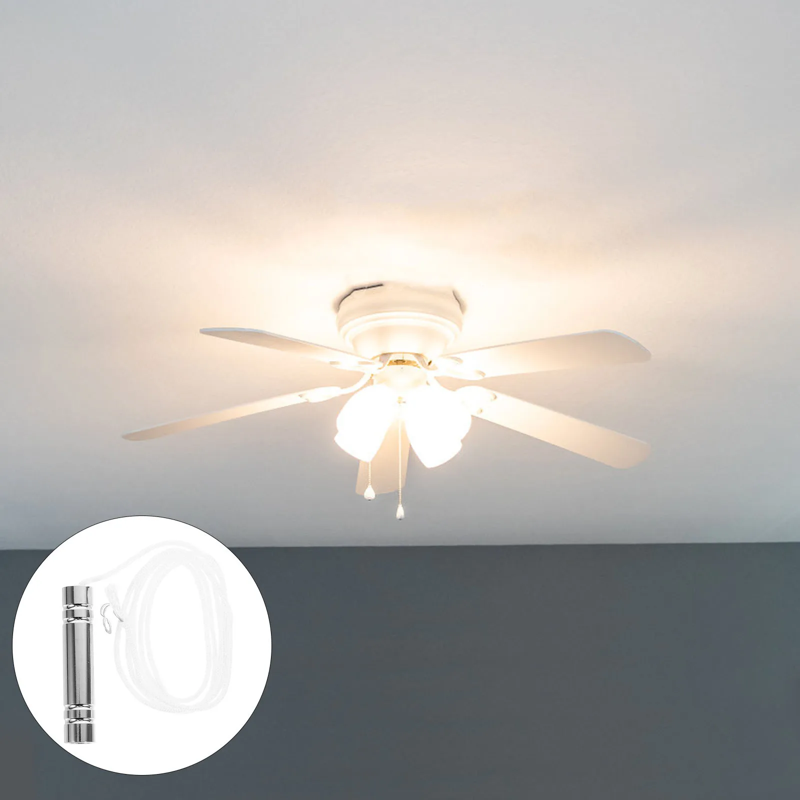 

2Pcs Pull String Handles Pendant Rope Bathroom Light Cord Durable Fan Toilet Chain Replacement for Home Light String Pull Cord