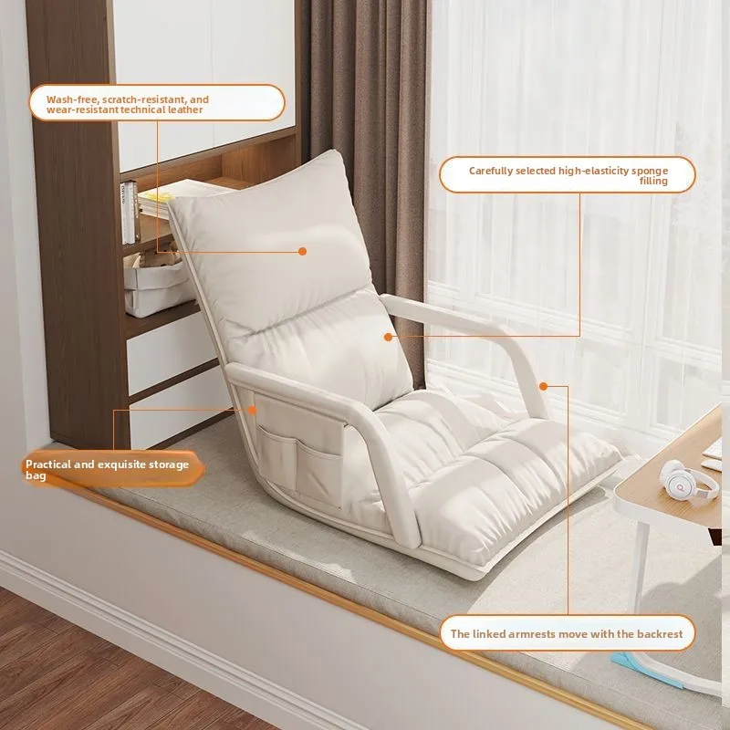 Lazy Sofa for Bedroom Bay Window Backrest Recliner Armchair Tatami Mat Casual Floor Chair for Relaxation Lazy Sofa Sofas