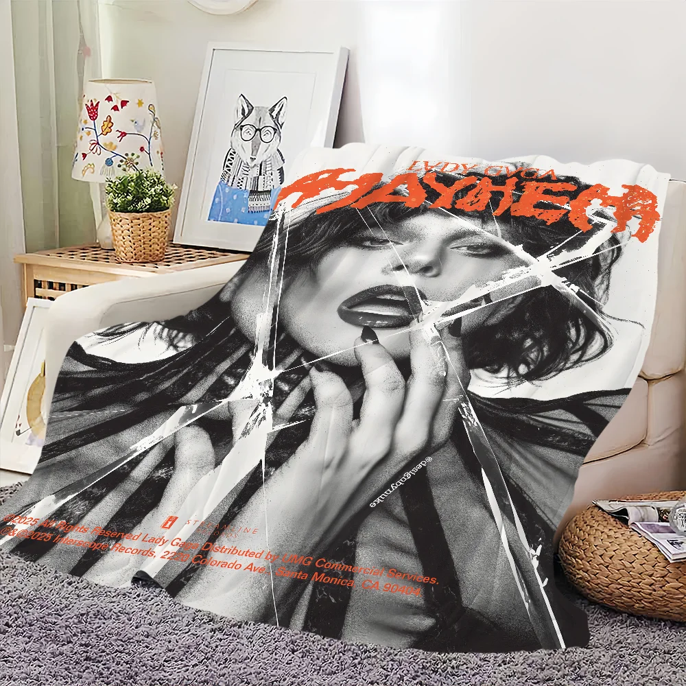 Blanket Flannel warm comfort  soft plush blanket for sofa living Singer g-Gaga room office lady Mayhem bedroom travel gift