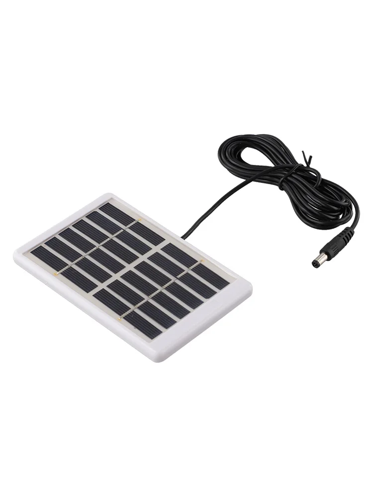 Compact Solar Panel 5W 6V Solar Panel 3-meter DC Cable Easy DIY Installation Polycrystalline Silicon Lightweight Design