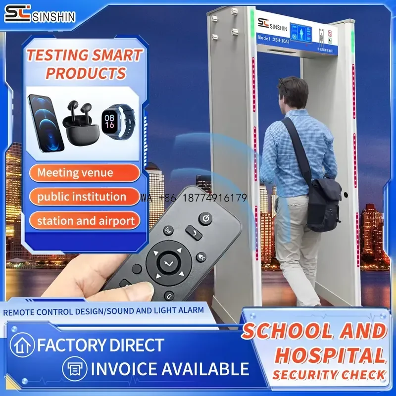 wmwmnu Walk Through Security Detector Archway Metal Detection Gate Body Scanner Walkthrough Door Frame Inspection SystemOEM