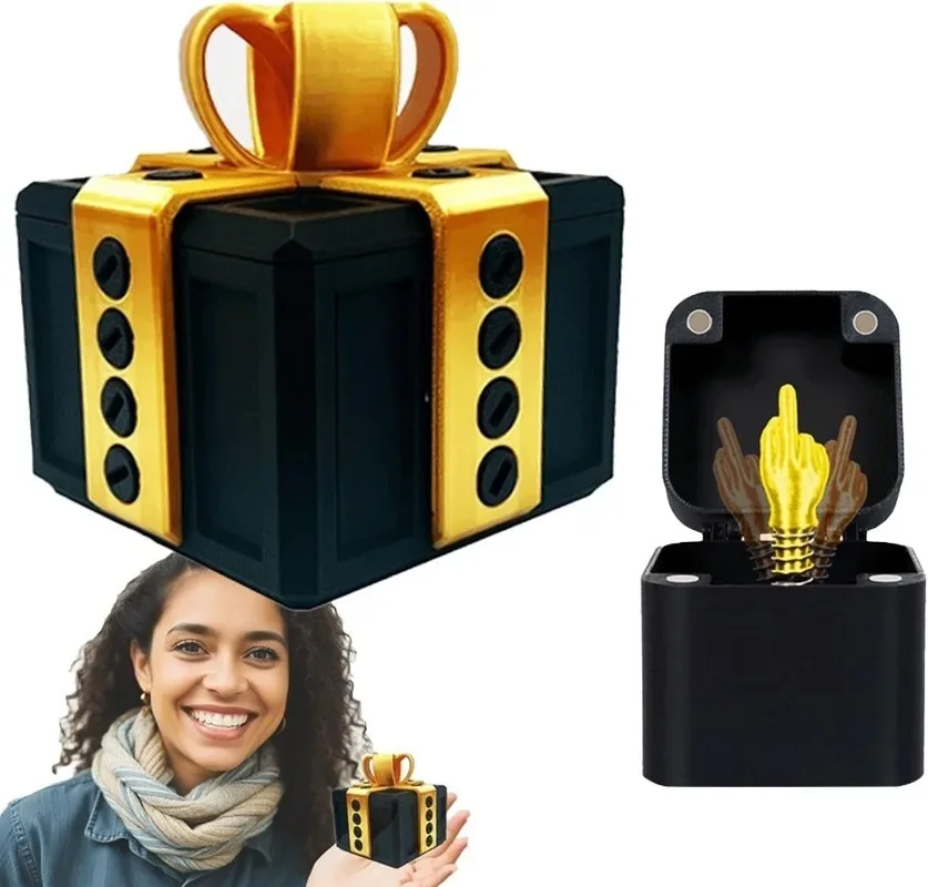 El regalo llamativo con el dedo medio en una caja de regalo con tornillos broma sorpresa emergente novedad regalos divertidos para juguetes para adultos