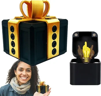 The Annoying Present with Middle Finger in A Box Gift Box with Screws Prank Surprise…