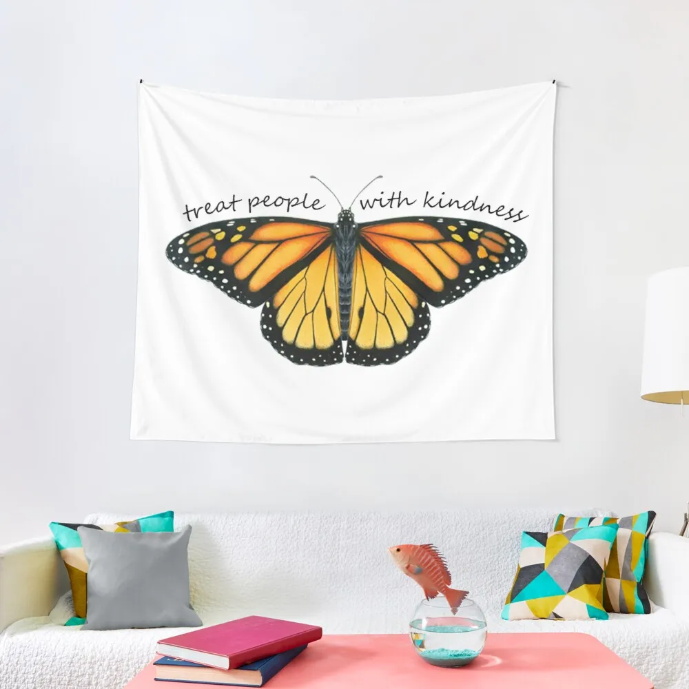 

Treat People With Kindness Monarch Tapestry Decoration For Bedroom