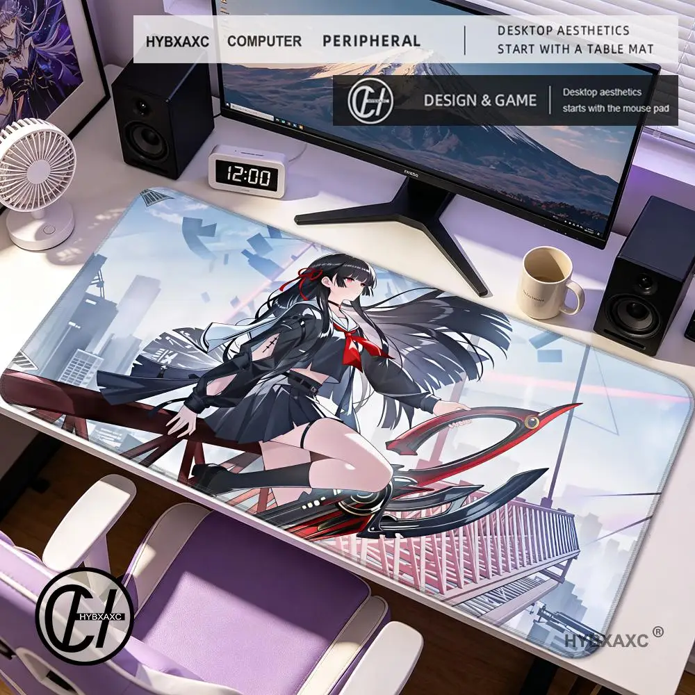 Wuthering Waves Chisaki Mouse Pad Large Anime Gaming Desk Mat Non-Slip Lock Edge Keyboard Mat