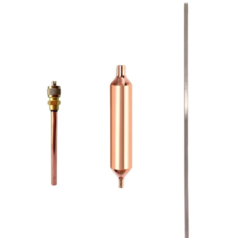 ABGP-Welding Rod Fridge Air Conditioner Copper Access Valve 1/4 /Phosphor Copper Repair Tool Kit Filter Dryer Kit