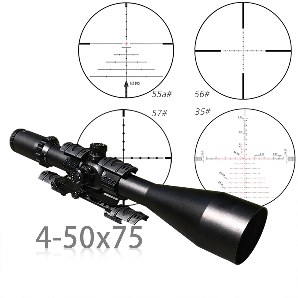 Shooting hunting 4-50 x75 long range 35mm tube rifle scope military optical telescope sights sniper mil dot reticle riflescope