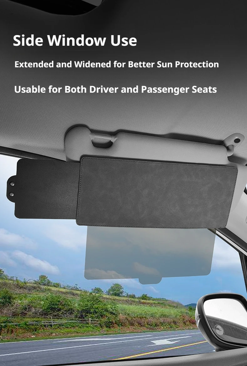 BLALION Universeller Auto-Sonnenblenden-Verlängerer, blendfrei, UV-beständig, einziehbare Auto-Sonnenschutz-Erweiterungsplatte für Autozubehör – Detail 7