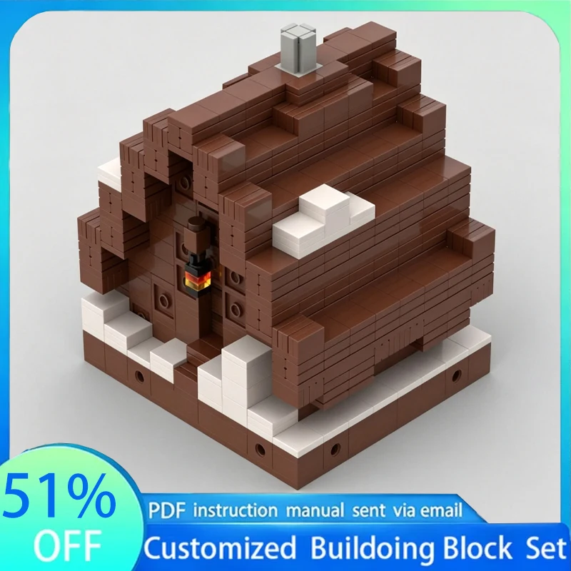 1001 PCS Snow Village Tannery MOC Model Building Blocks Winter Town House DIY Assembly Toy Creative Education Collection Gifts