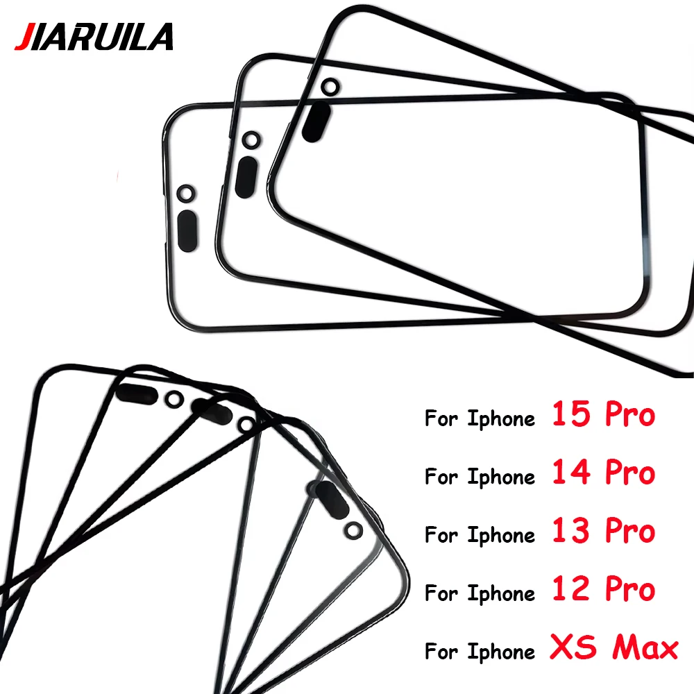 

20Pcs，Front Screen Outer Glass With OCA For iPhone X XS XR Max 11 12 13 14 Plus Pro Max Mini LCD External Lens Repair Parts