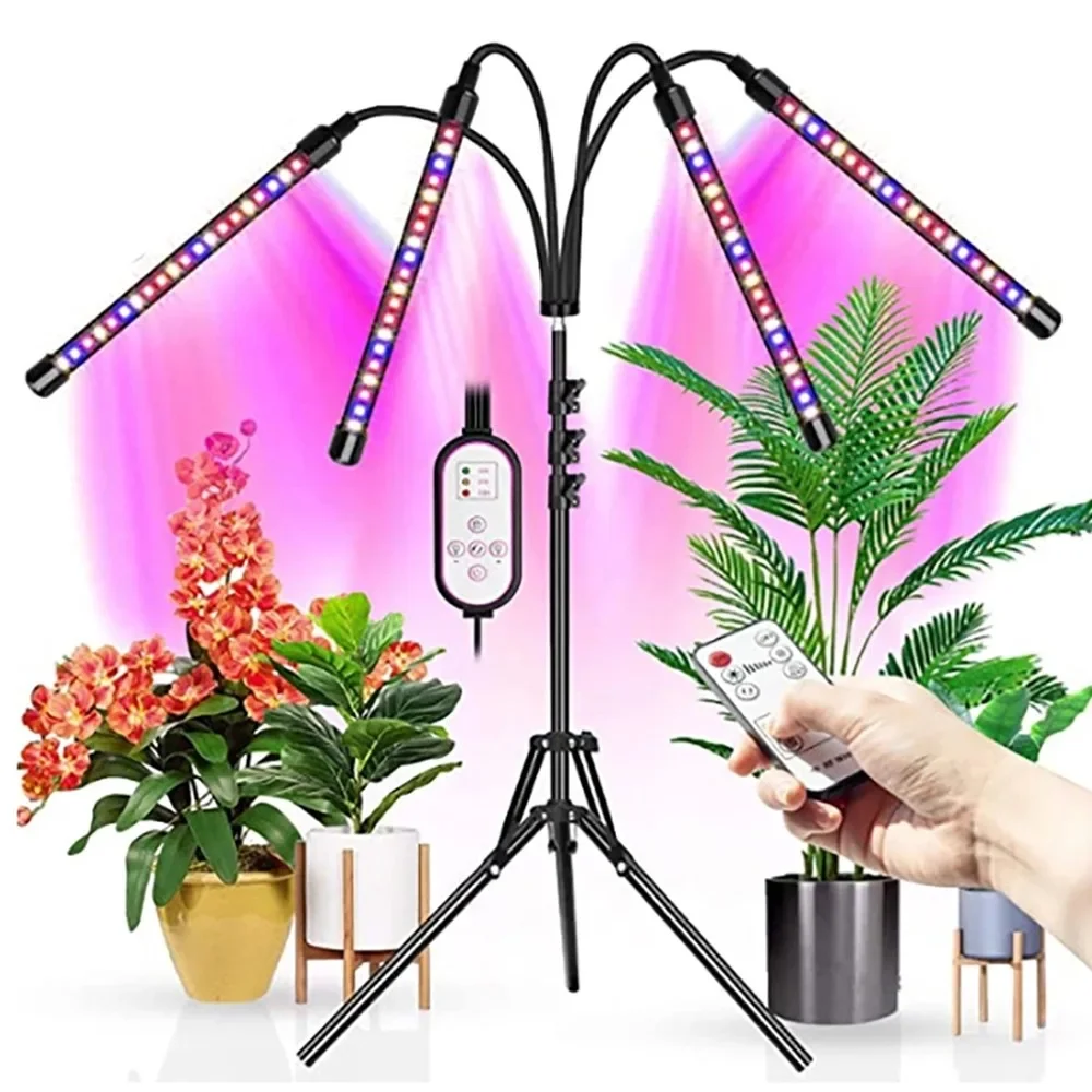 USB LED Plant Grow Light Indoor Garden 10 Dimmable Levels Grow Light Full Spectrum Timer Setting Hydroponic Greenhouse 3H/9H/12H