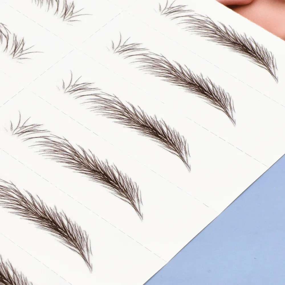 3D Hair-like Texture False Eyebrow Tattoo Sticker Waterproof Long Lasting Stick-on Eye Brows Natural Easy To Wear Brows Stickers