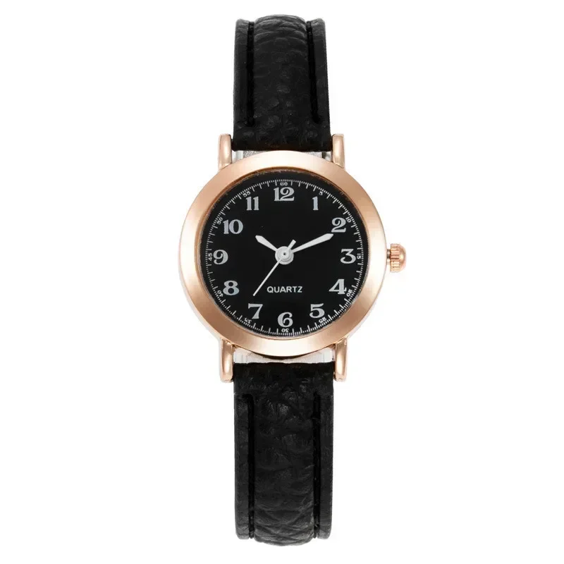 Relojes Vintage simples para mujer, reloj de pulsera de cuarzo con correa de cuero, relojes de pulsera casuales para mujer, alta calidad