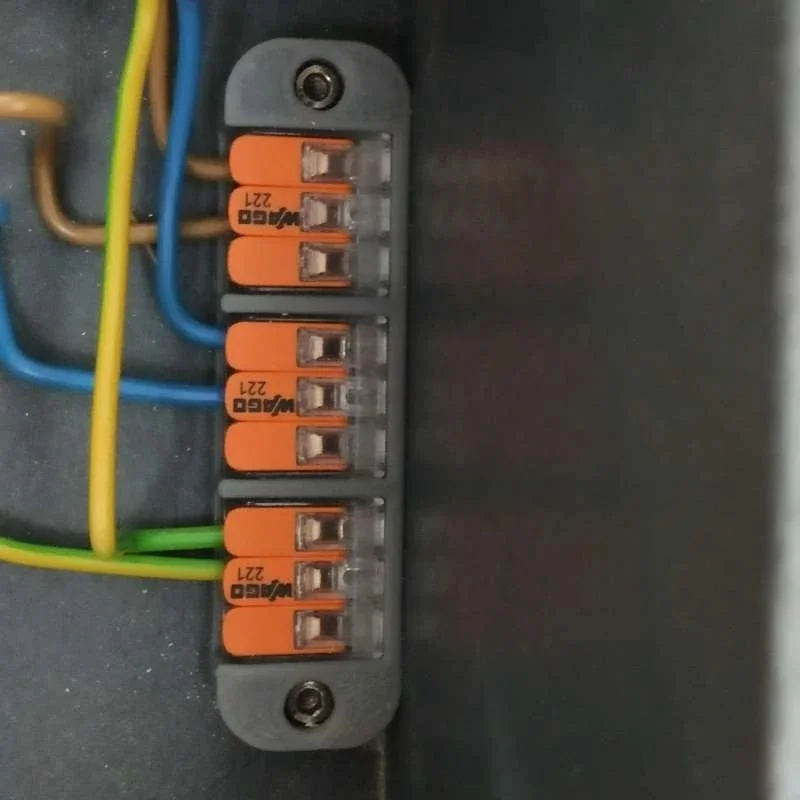 Wago 221 Terminal Block Holder Wire Connector Clip Electrical Junction Box Organizer Cable Fastening Clamp