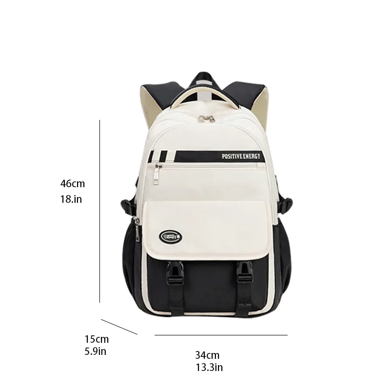 Korean version inside college style trendy college student couple leisure backpack new lightweight high school student backpack