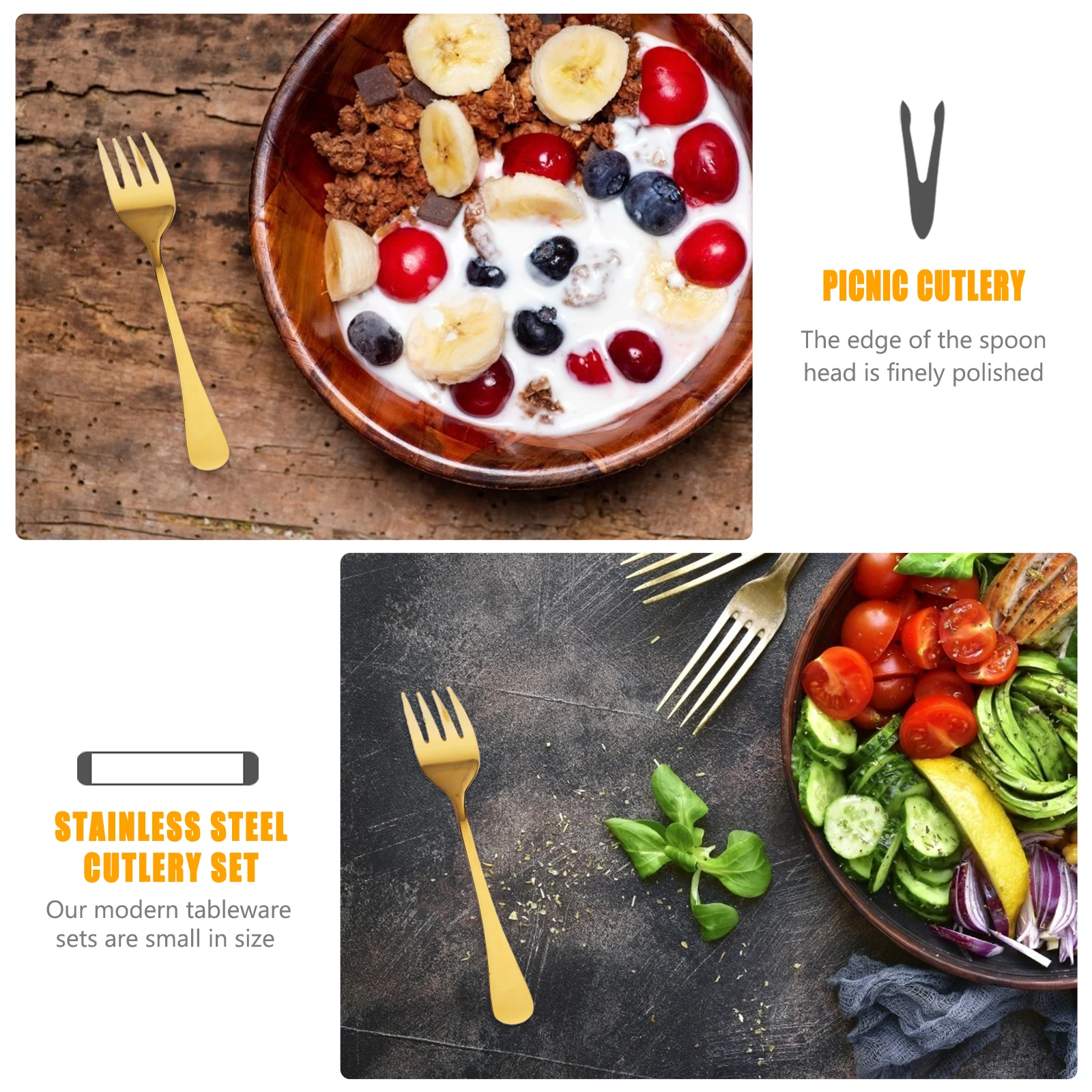 

9Pcs Portable Stainless Steel Cutlery Set Outdoor Travel Picnic Camping Reusable Lightweight Cutlery with Case