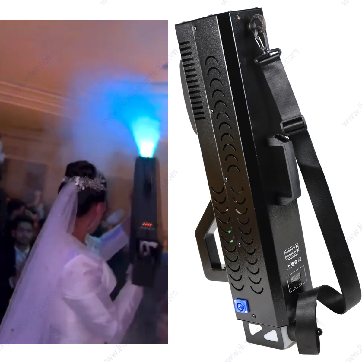 Stage Effect Smoke Machine Handheld Smoke Machine 1500W LED Smoke Gun for Nightclub Party