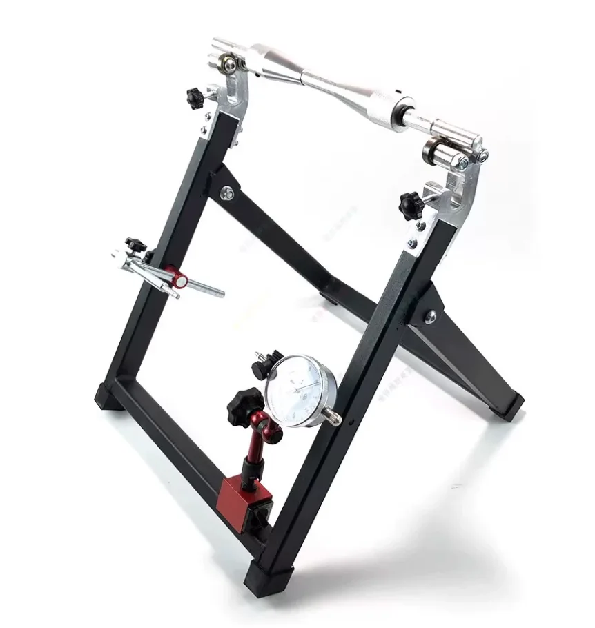 Motorcycle Rim Truing Stand Wheel Spoke Alignment Calibration Tool Dynamic Balance Maintenance Rack