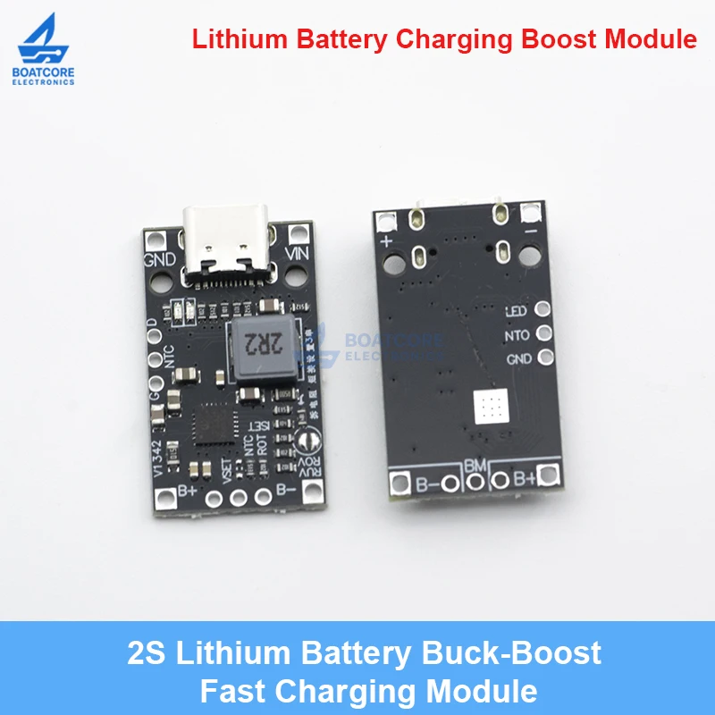 1/3/5/10PCS Type-C USB 2-3S BMS 15W 8.4V 12.6V 1.5A Lithium Battery Charging Boost Module Balance Fast Charge Indicator