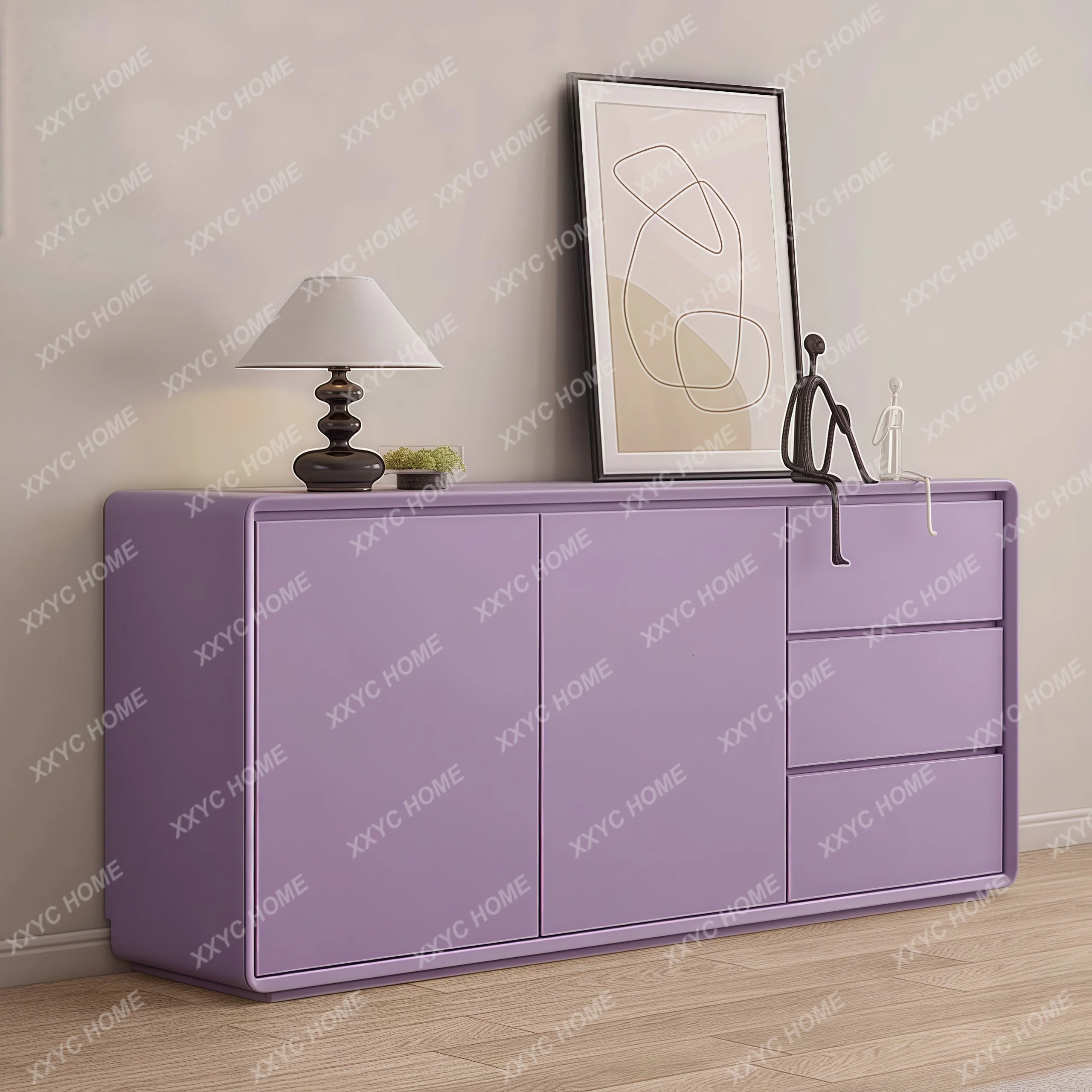 

Meal side solid wood household storage tea kitchen cupboard bucket entrance cabinet