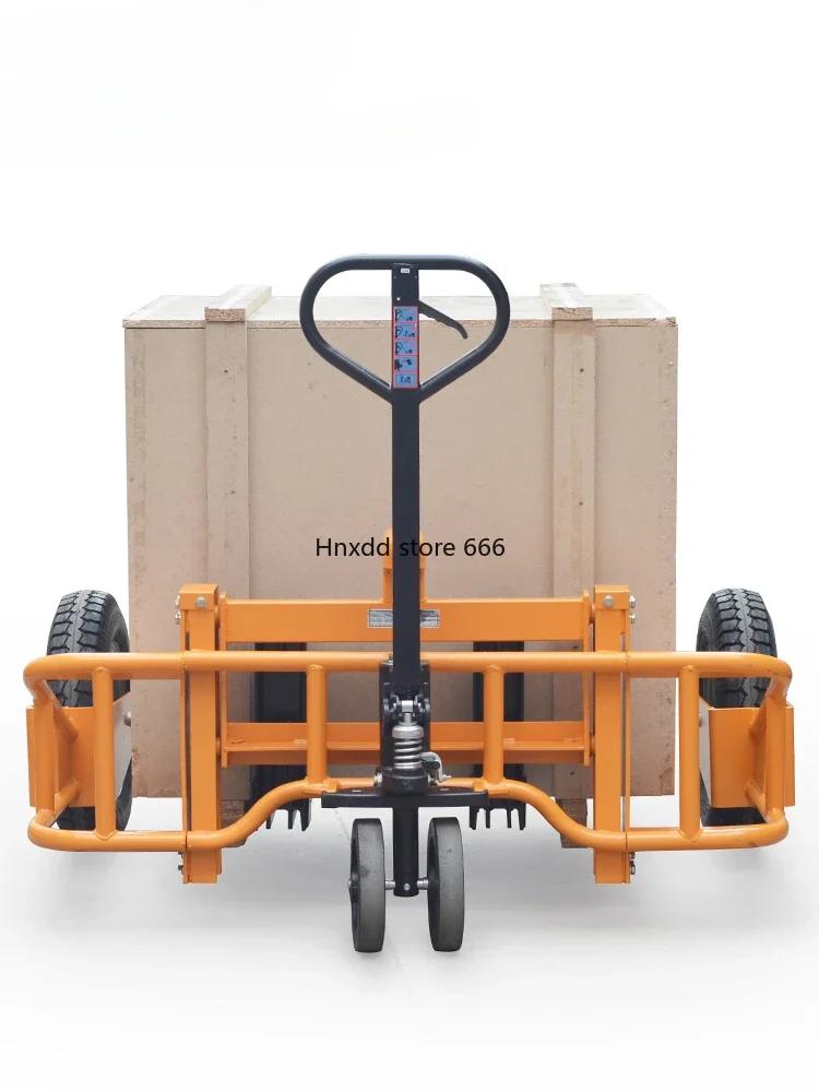 Outdoor truck Mountain type manual hydraulic truck Hydraulic truck Inflatable large wheel