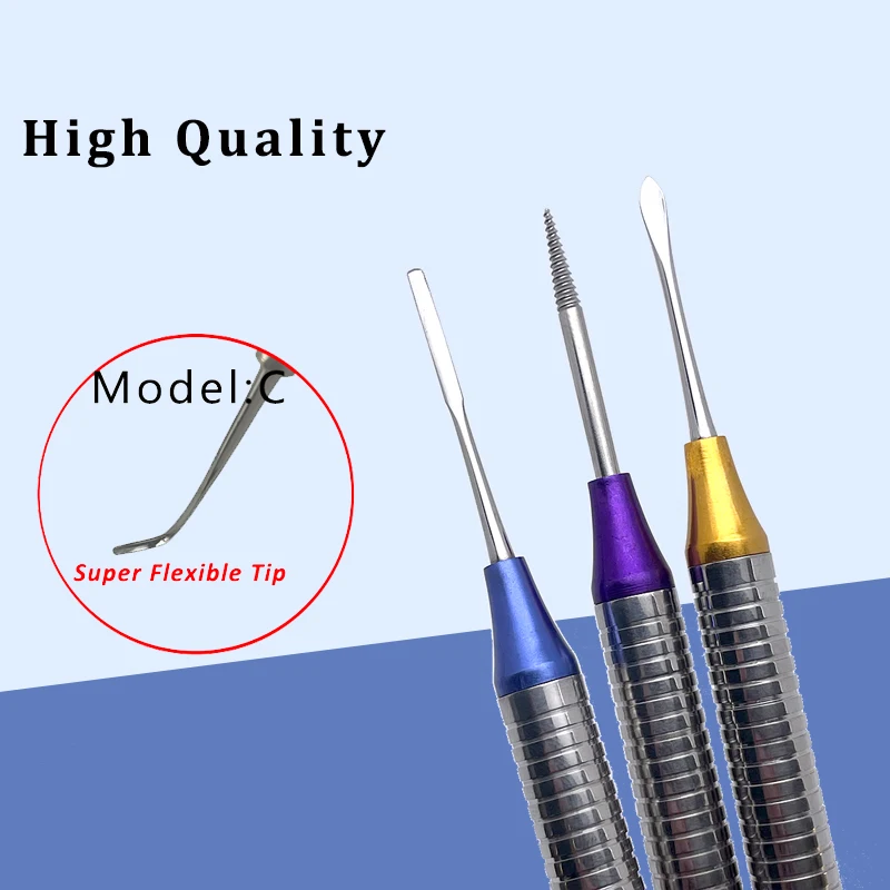 

3pieces Dental Broken Root Drill Remnant Extractor for Apical Root Fragments Titanium Tip Flexible Extraction Tool