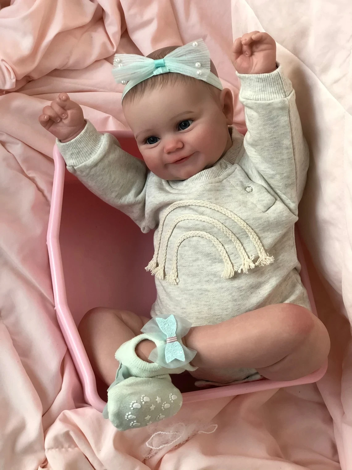 

48 см полностью силиконовая кукла реборн Maddie, высококачественная кукла ручной работы, 3D краска для кожи с видимыми венами, водонепроницаемая игрушка для девочек