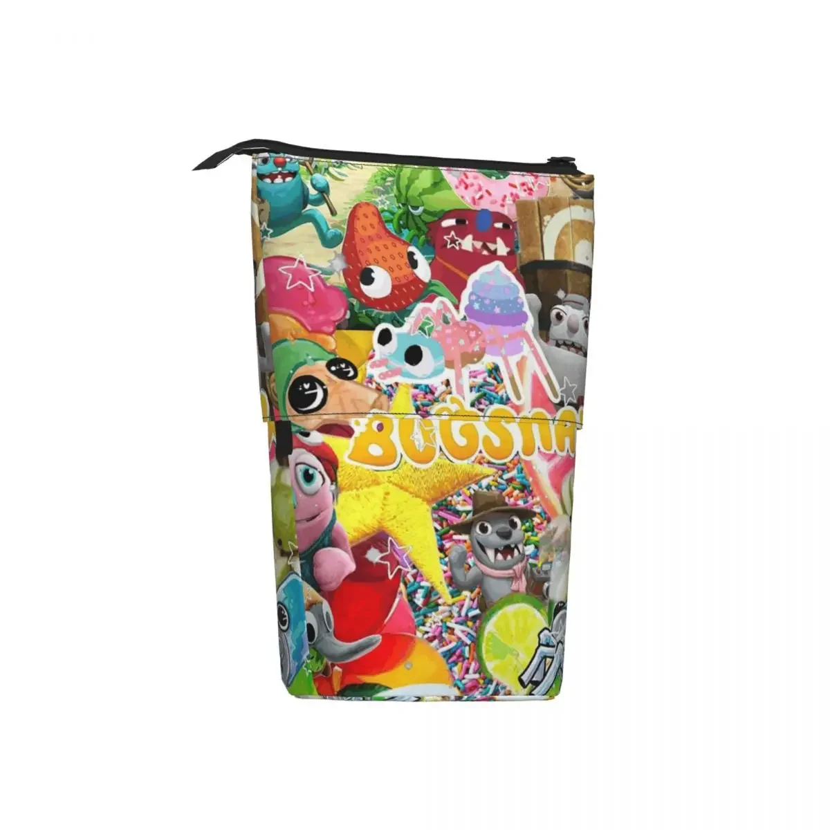 Bugsnax Bug Reversible Pencil Case Pen Holder Storage Stationery Supplies Large Storage Pen Box Pencil Bag for Kids School