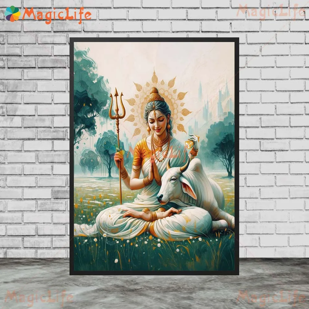 Religion Mythology Goddess Krishna Vishnu Wall Pictures For Living Room Nordic Poster Wall Art Canvas Painting Unframed