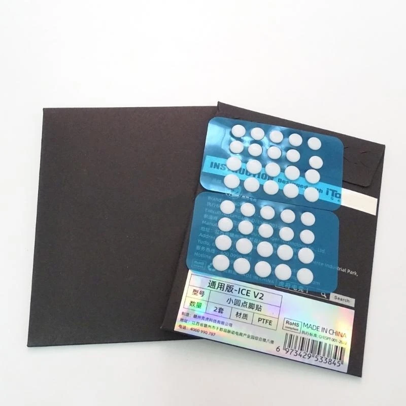 Q5wa Ice Mouse Clates Feet Diy Universal Dot Мыши скользит вокруг края белые 1 упаковка