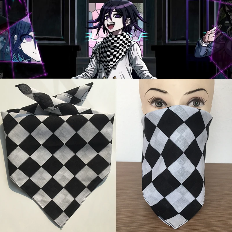 

Anime Danganronpa V3 Ouma Kokichi Square Scarf Wrap Cosplay Costume Accessories 55x55cm Rare Handmade