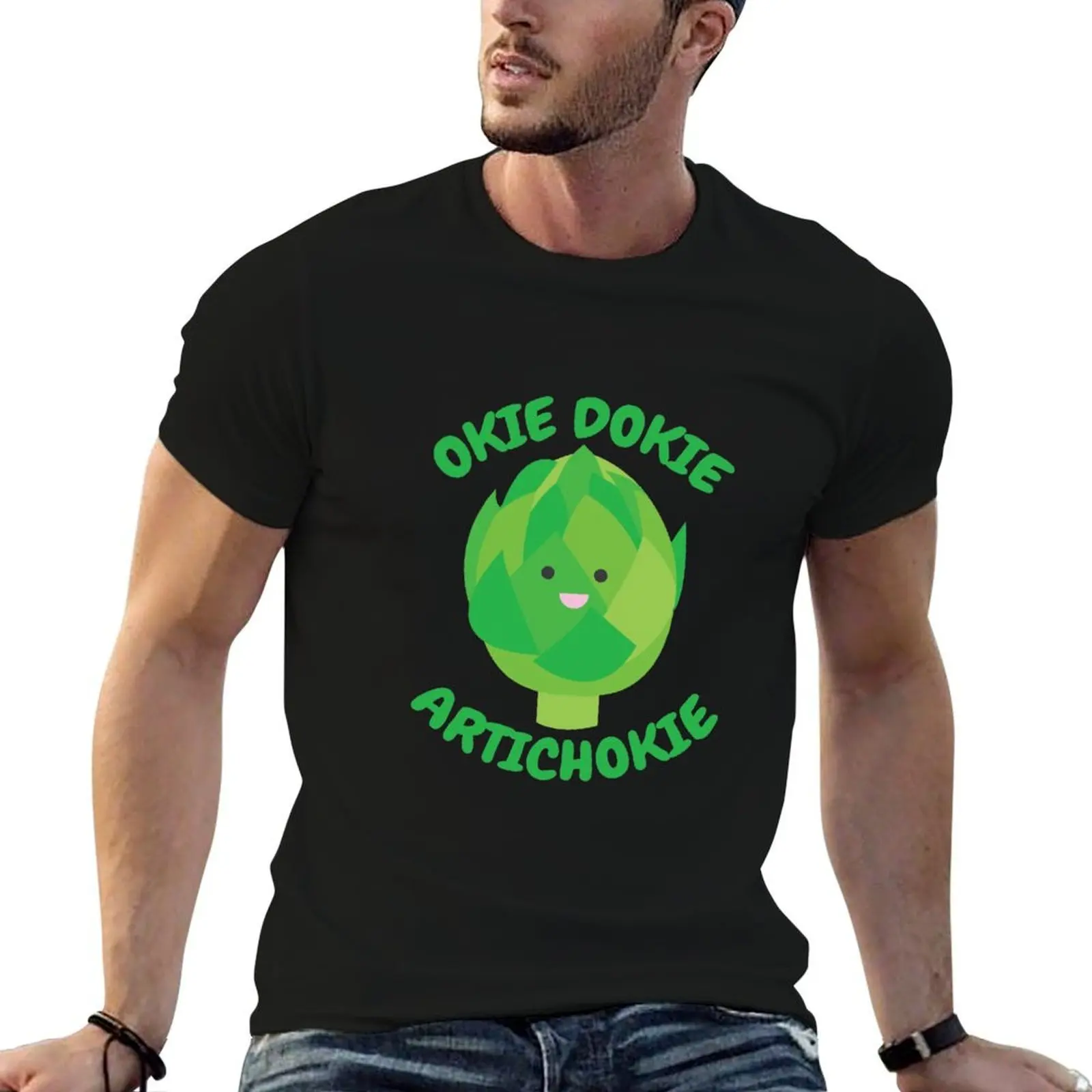 Camiseta Okie Dokie Artichokie, camisetas para hombre, camisetas informales para hombre, camisetas gráficas, camisetas para hombre