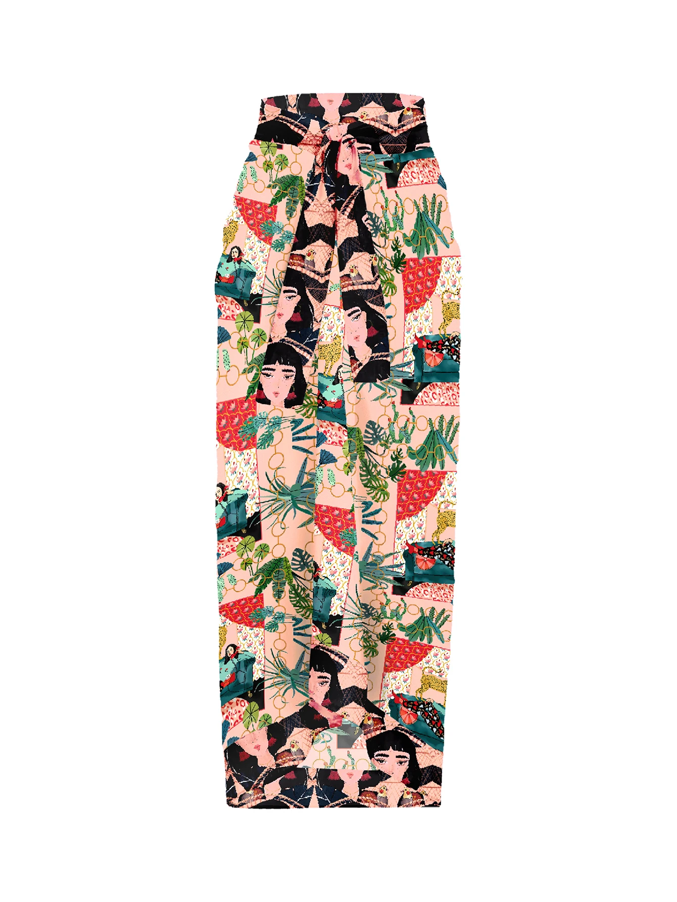 

Elegant Bohemian Print Maxi Skirt Unique Artistic Design with Comfortable Fit Perfect Beach Wear Pool Parties Summer Getaways